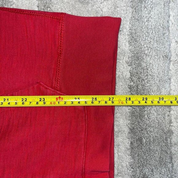 Vintage Y2K GAP red zip-up hoodie with classic 1969 logo patch on front hem. - Picture 7 of 8